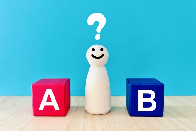 AかBか選択するイメージ